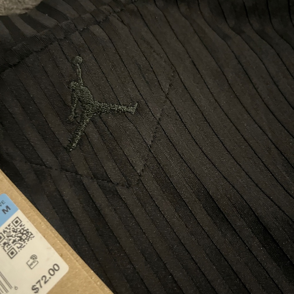 Black Ribbed Zip-Up Jacket - Picture 2 of 3